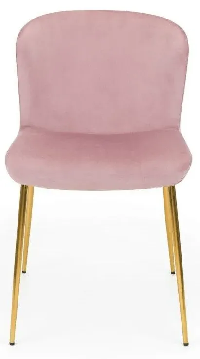 2-Pack Dining Chair Set - Pink, Velvet