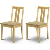 2-Pack Dining Chairs - Natural, Rubberwood