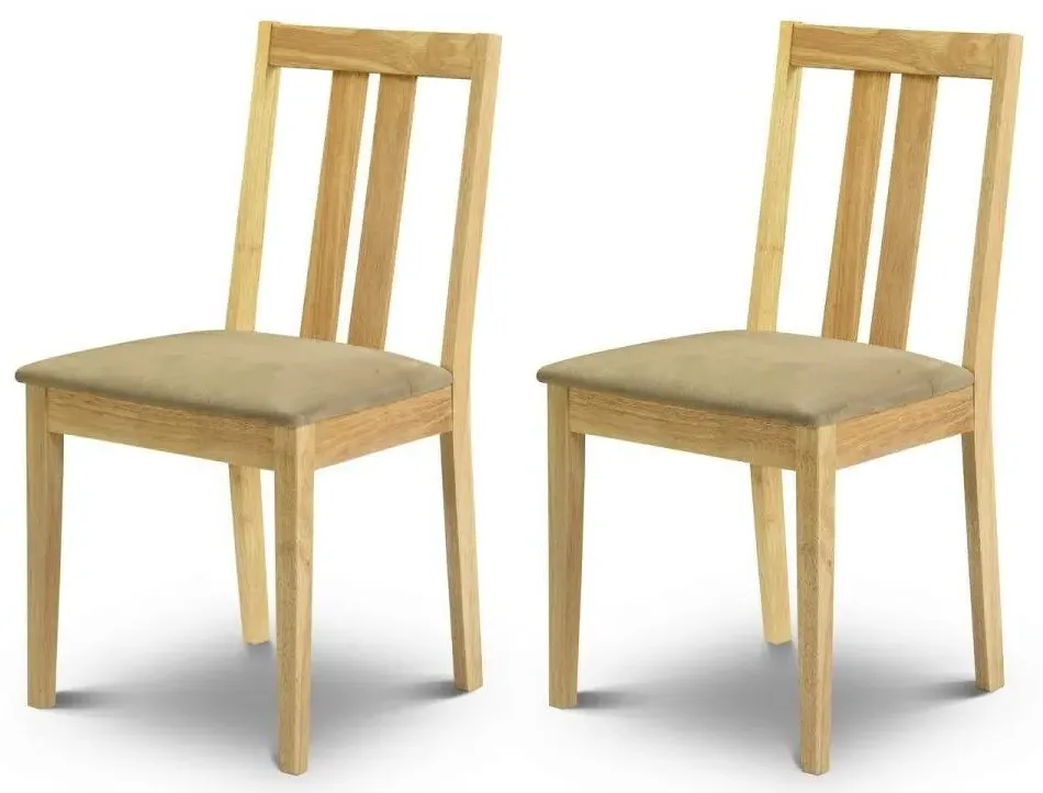 2-Pack Dining Chairs - Natural, Rubberwood image