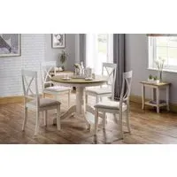 2-Pack Dining Chairs with Cushion - Ivory, Wood