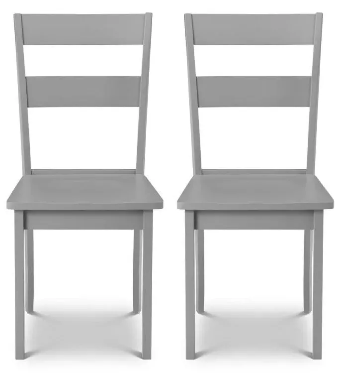 2-Pack Dining Chairs with Ladder Back - Grey image