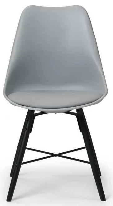 2-Pack Dining Chairs with Padded Seat - Grey, PU