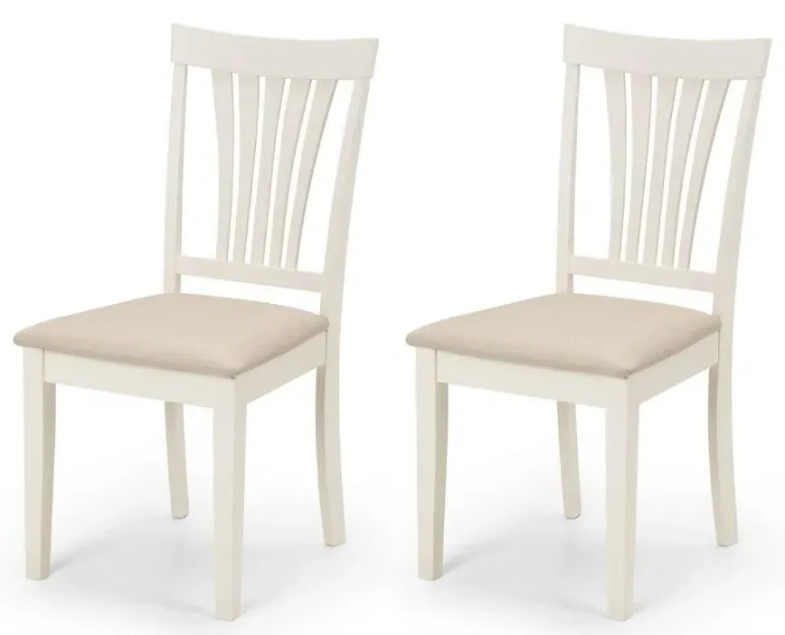 2-Pack Dining Chairs with Padded Seats - Ivory image