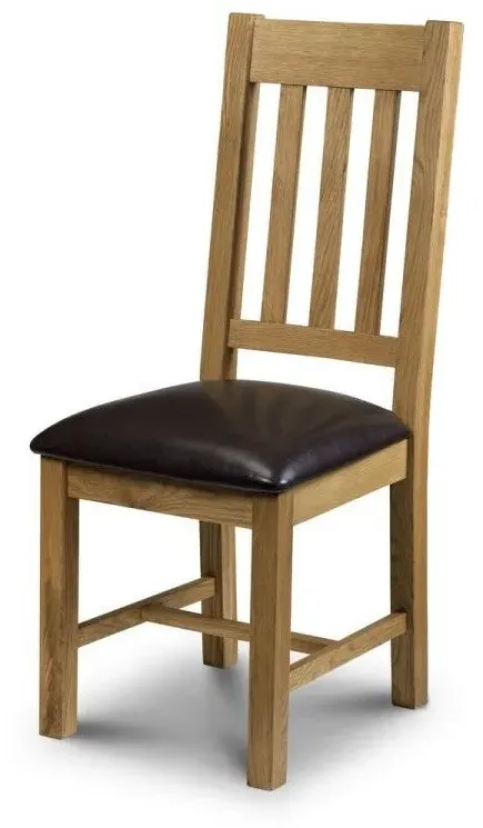 2-Pack Dining Chairs with Padded Seats - Oak image