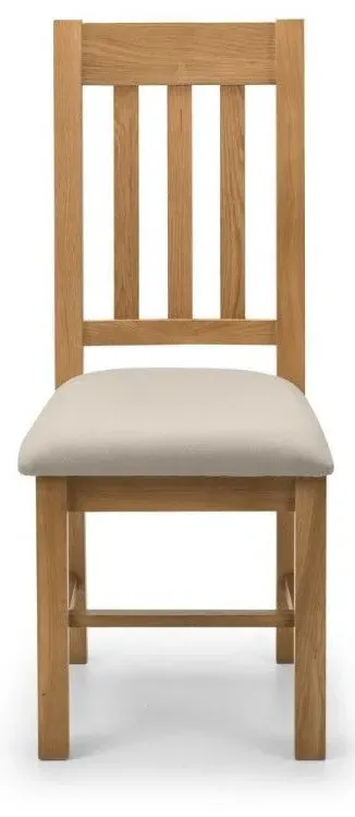 2-Pack Dining Chairs with Padded Seats - Oak image