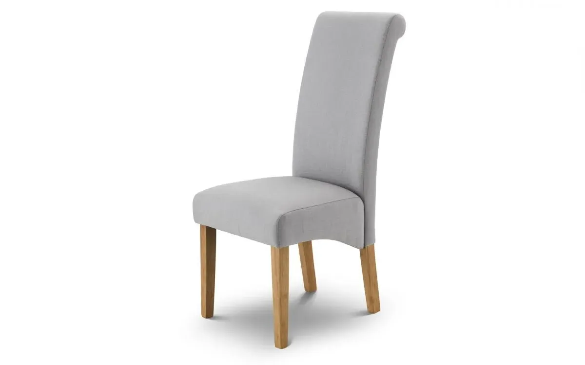 2-Pack Scrollback Dining Chairs - Grey, Fabric image