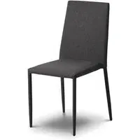 2-Pack Stackable Dining Chairs - Grey, Fabric