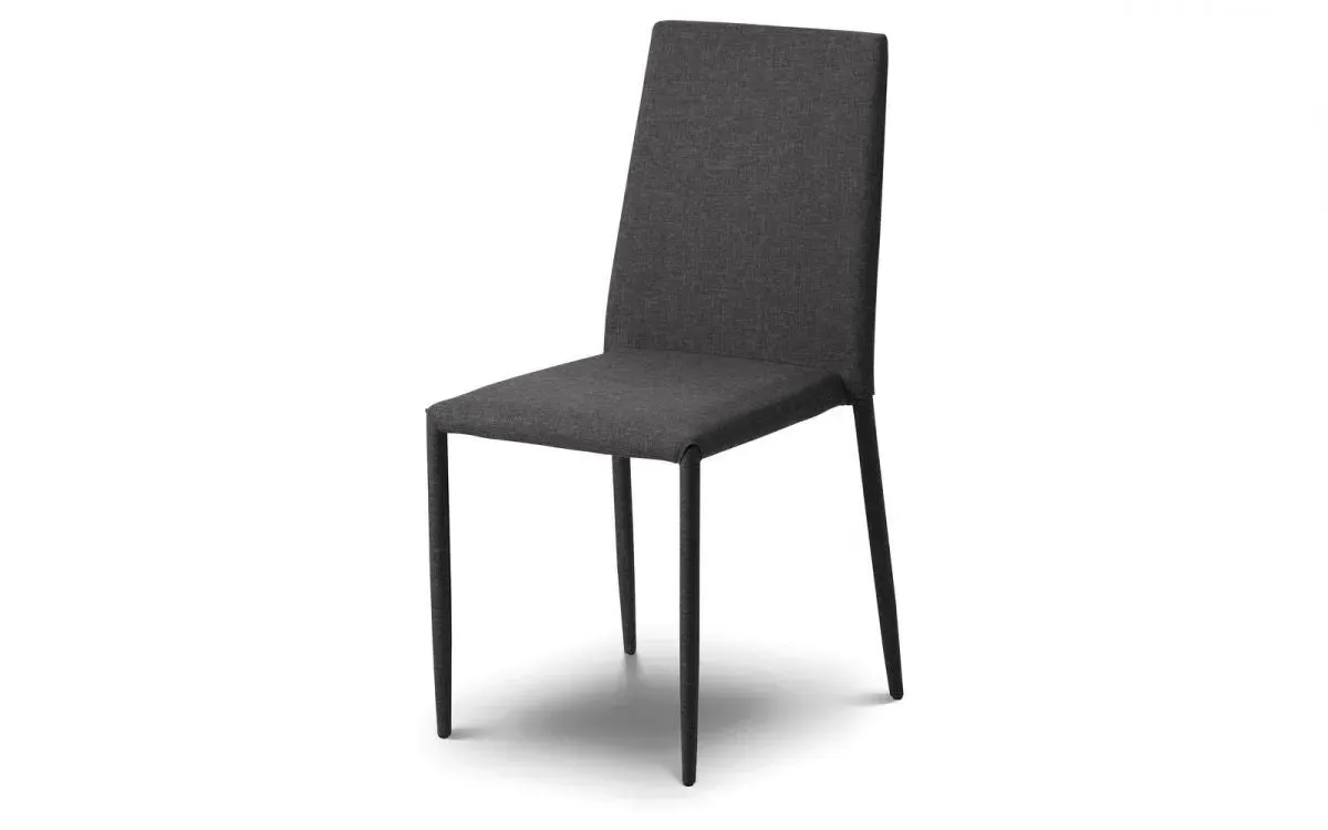 2-Pack Stackable Dining Chairs - Grey, Fabric image