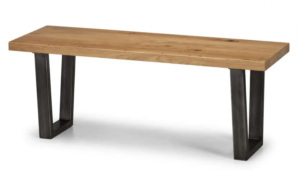 2-Seater Dining Bench - Natural, Solid Oak image