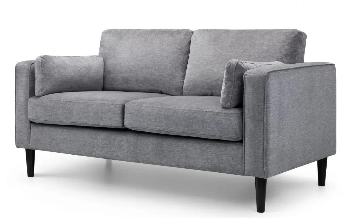 2-Seater Sofa with Foam Padding - Grey, Chenille