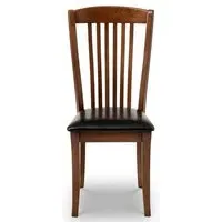 2x Dining Chairs - Mahogany, Rubberwood