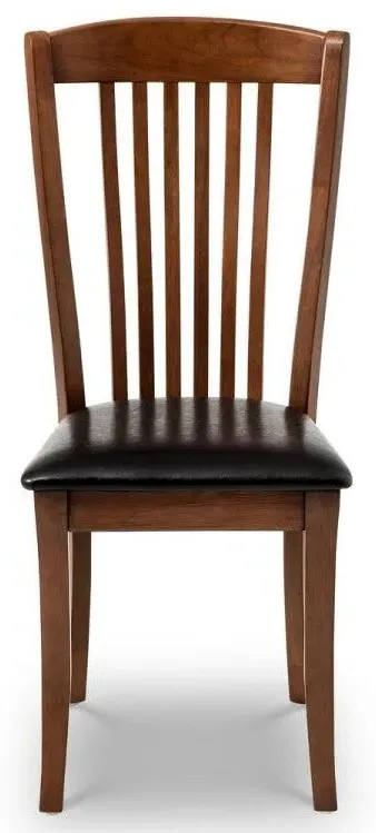 2x Dining Chairs - Mahogany, Rubberwood image