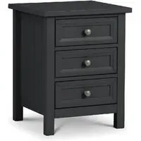 3-Drawer Bedside Cabinet - Anthracite, MDF