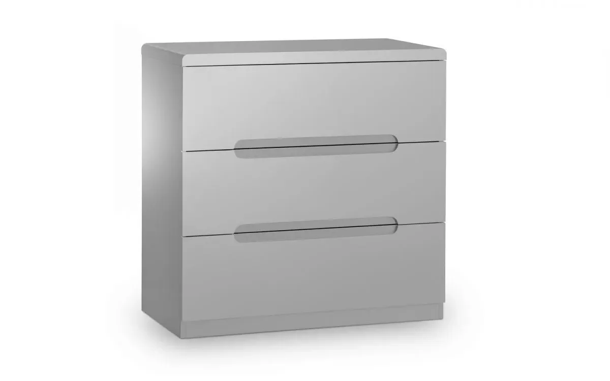 3 Drawer Chest - Grey, MDF