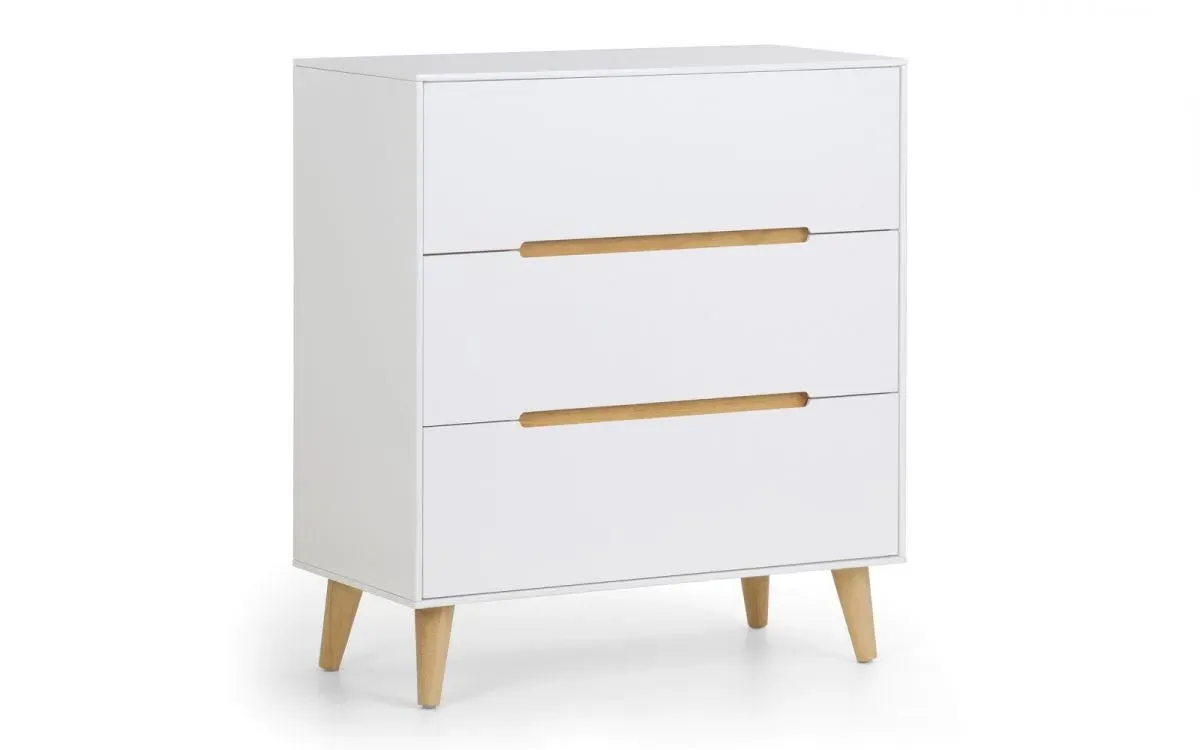 3-Drawer Chest - White, Oak