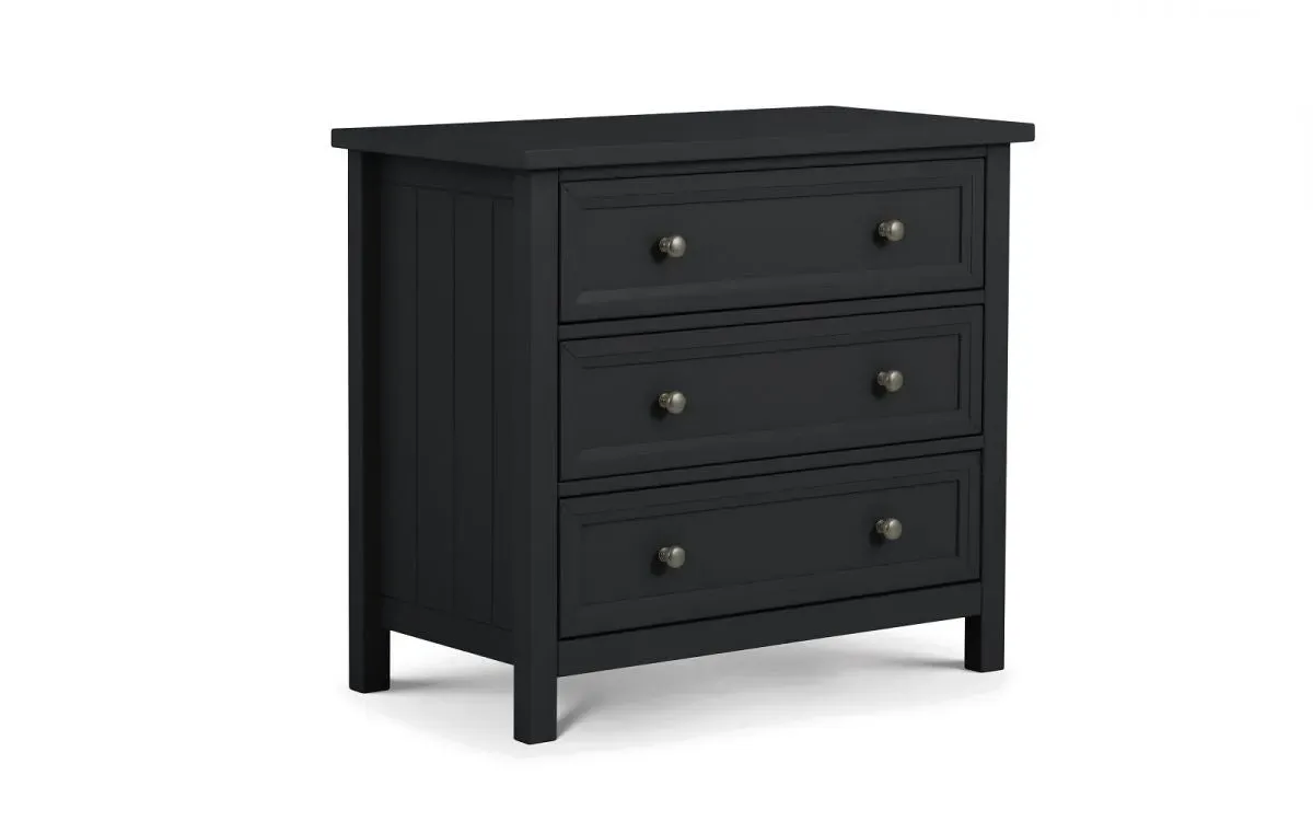 3-Drawer Wide Chest - Anthracite, MDF image