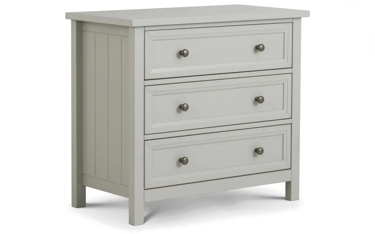 3-Drawer Wide Chest - Dove Grey, MDF image
