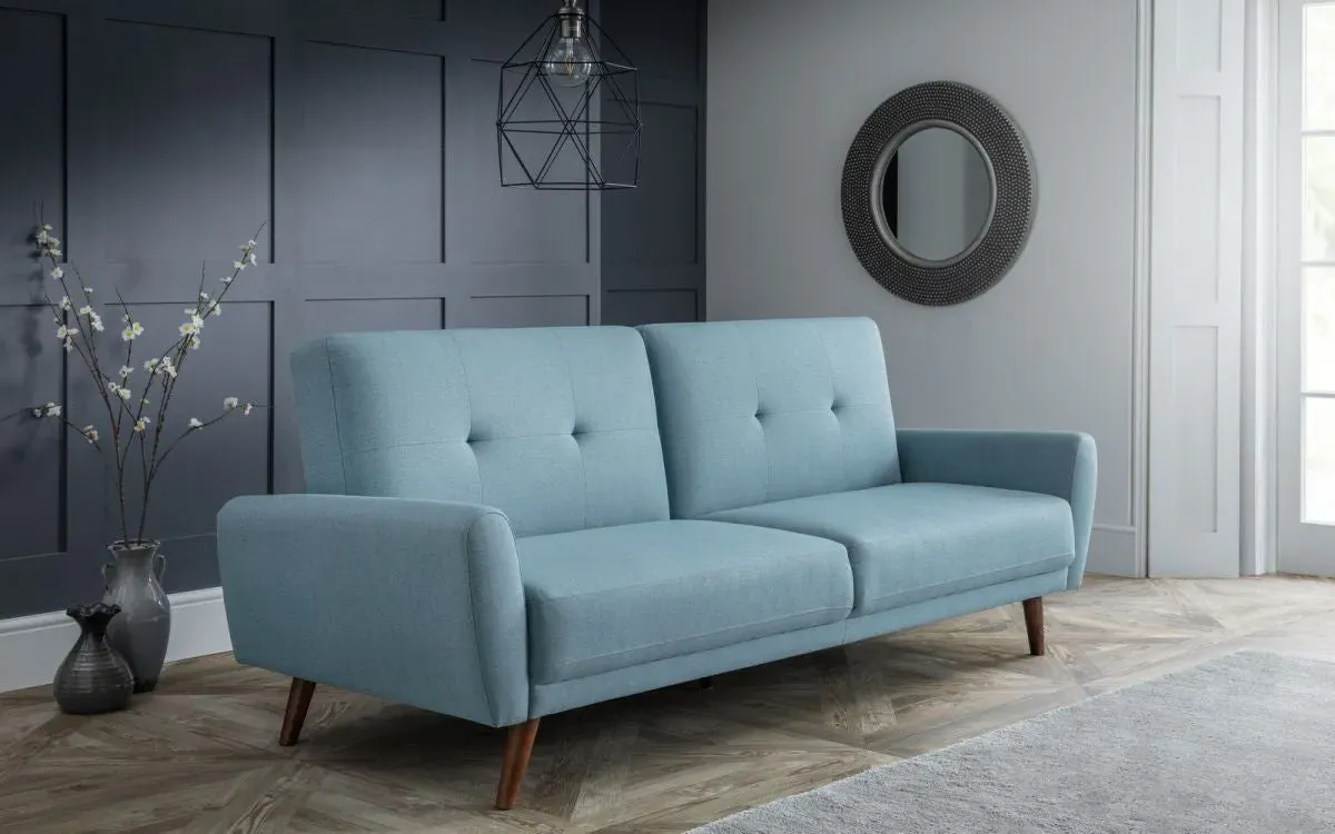 3-Seater Sofa Bed with Storage - Blue, Fabric image