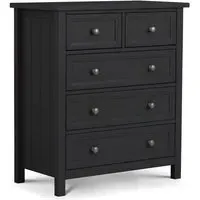 3+2 Drawer Chest with Handles - Anthracite, MDF