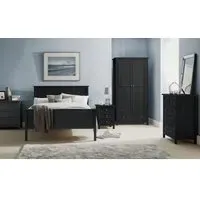3ft Single Wooden Bed - Anthracite, MDF