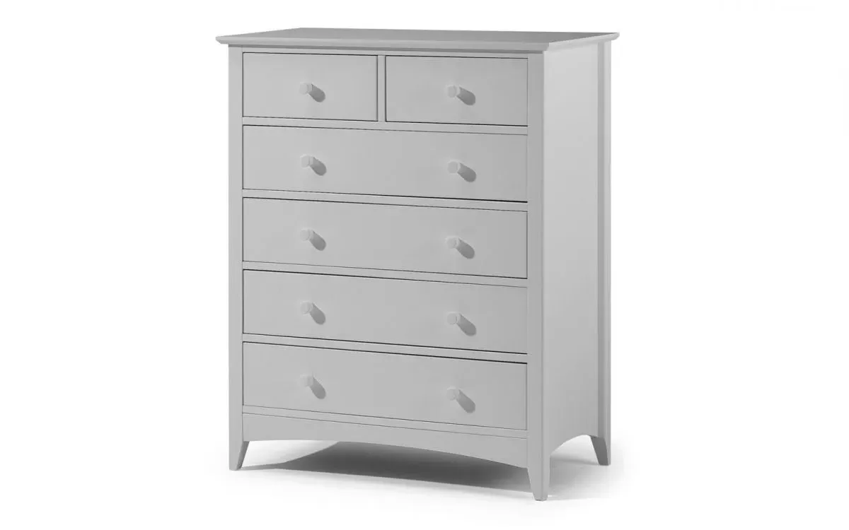 4+2 Drawer Chest with Shaker Design - Grey, Pine image