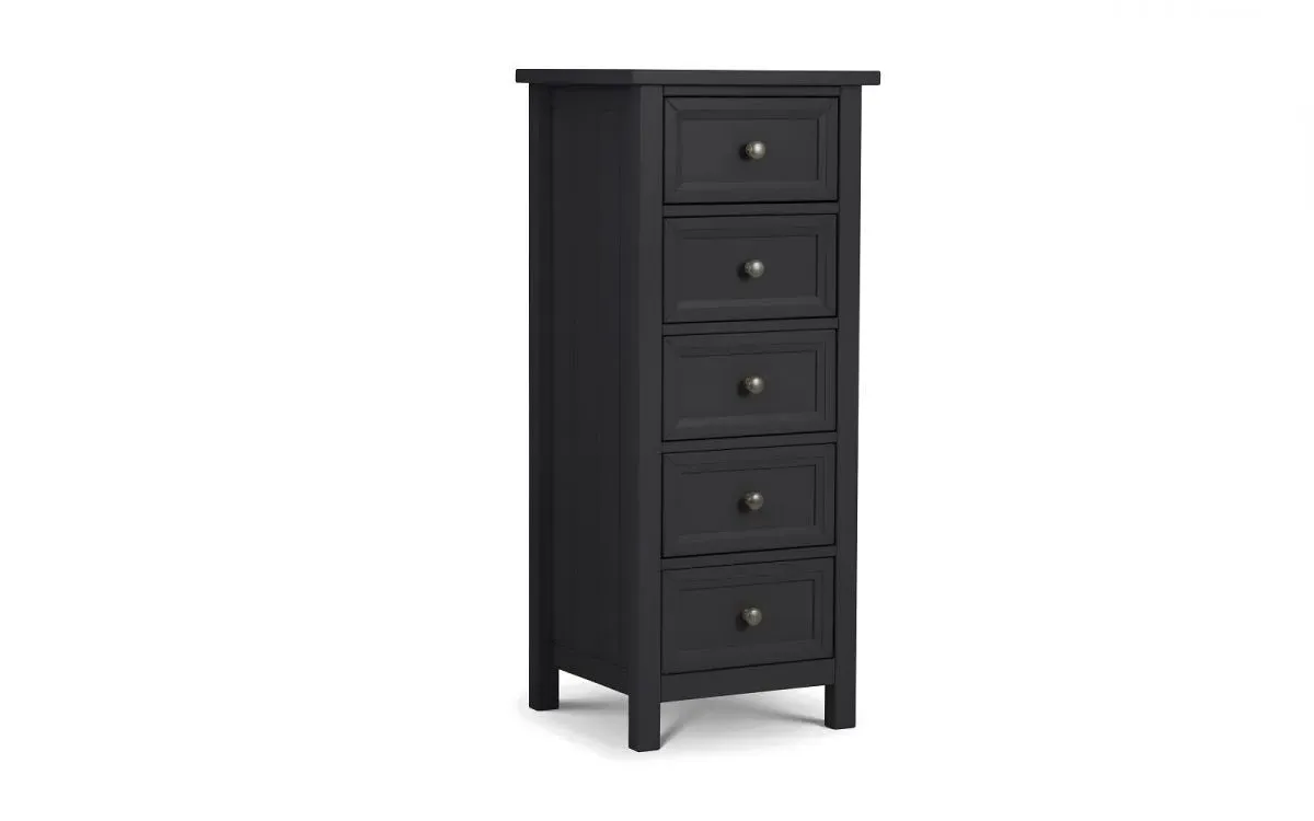 5-Drawer Tall Chest - Anthracite, MDF image