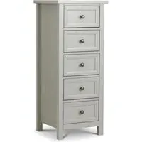 5-Drawer Tall Chest - Dove Grey, MDF