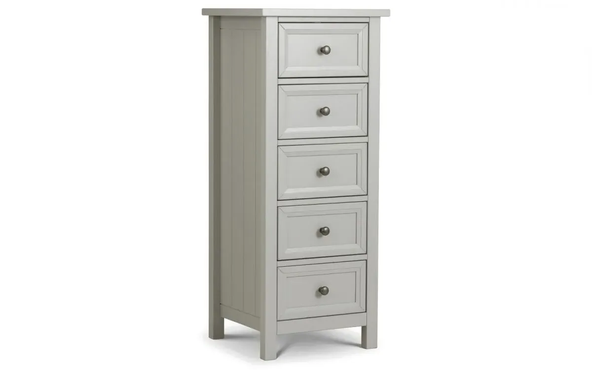 5-Drawer Tall Chest - Dove Grey, MDF