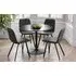 5-Piece Dining Set Round Table & Chairs - Black