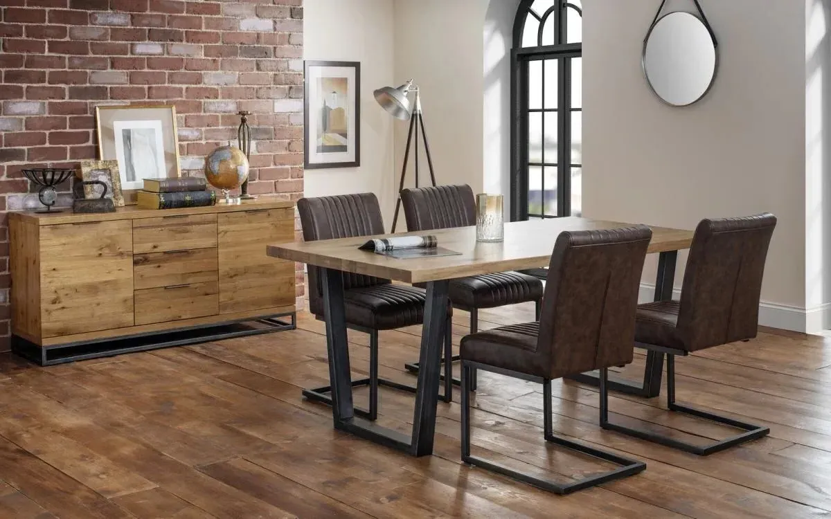 5-Piece Dining Set with 4 Chairs - Natural, Oak image