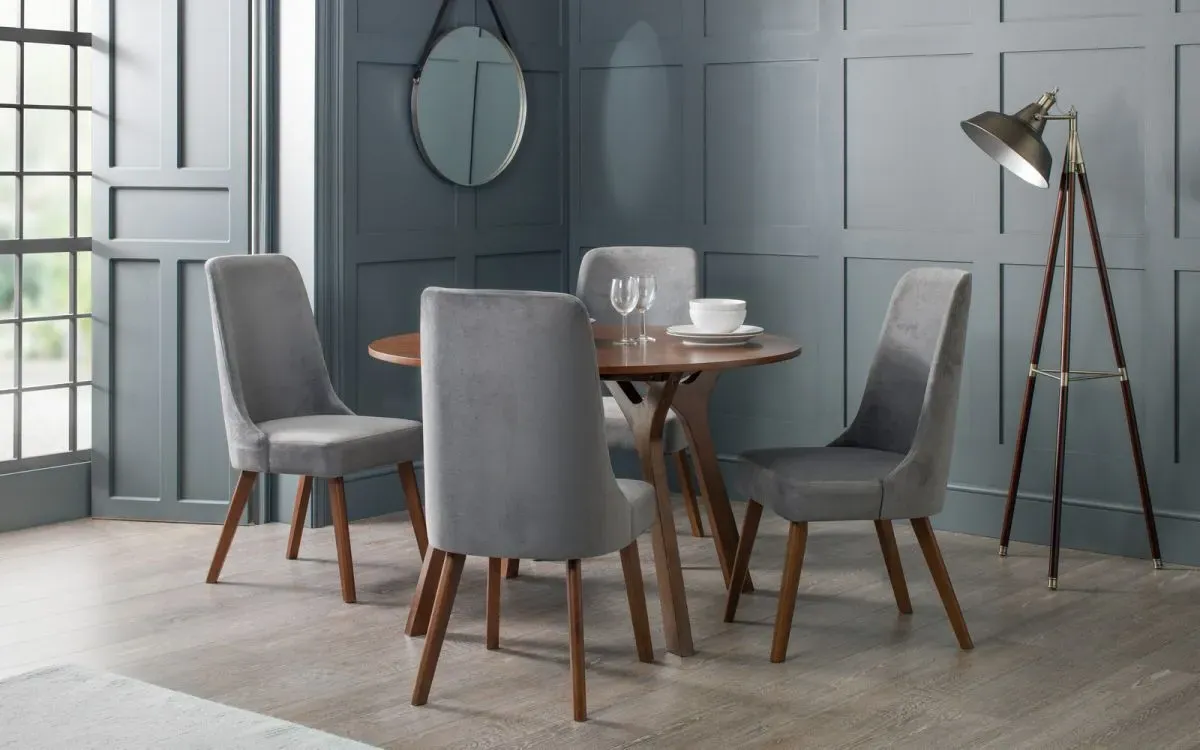 5-Piece Dining Set with 4 Chairs - Walnut image