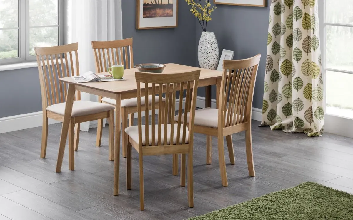 5-Piece Dining Set with Chairs - Natural, Oak image