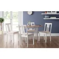 5-Piece Dining Set with Extension - Ivory, Wood