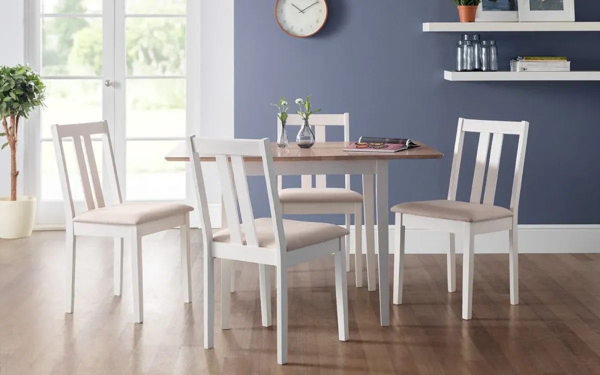 5-Piece Dining Set with Extension - Ivory, Wood