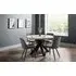 5-Piece Dining Set with Round Table - Oak, MDF