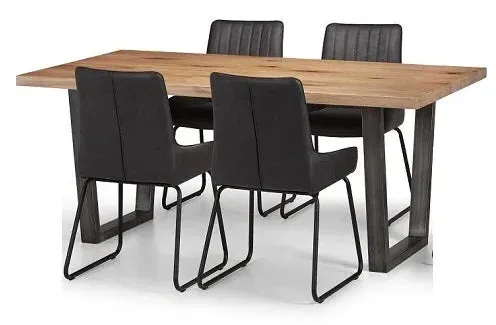 5-Piece Dining Set with Table & 4 Chairs - Natural image