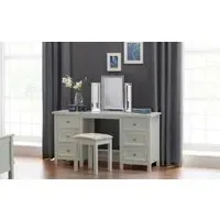 6-Drawer Dressing Table - Dove Grey, MDF