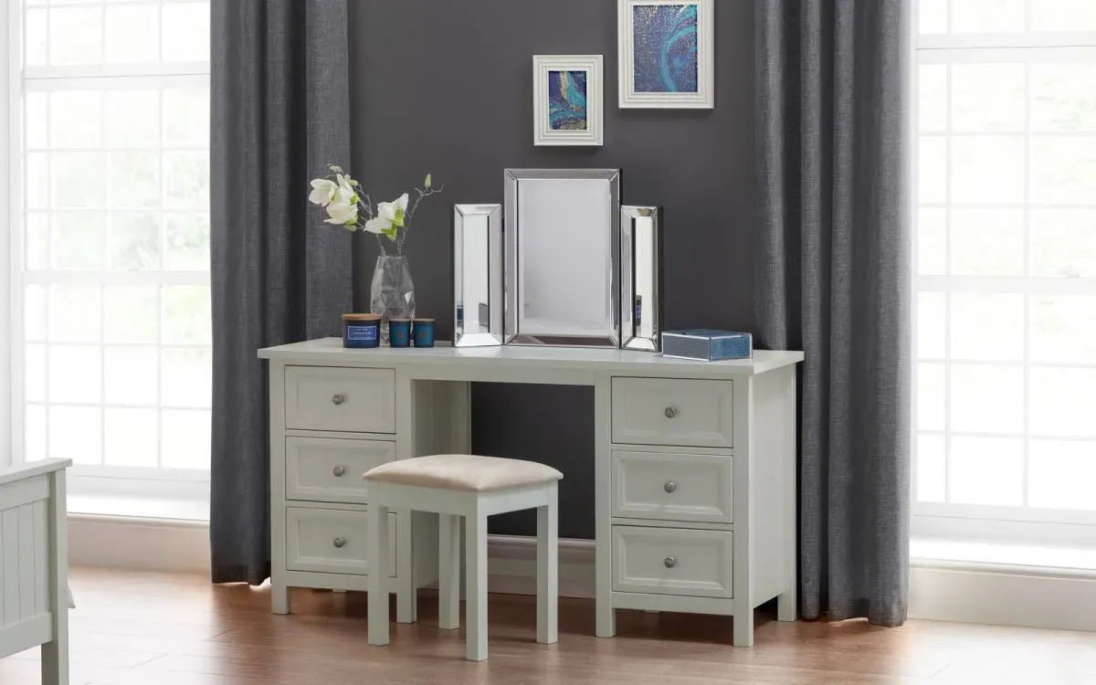 6-Drawer Dressing Table - Dove Grey, MDF image