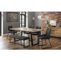 6-Piece Dining Set with Table, Bench & 4 Chairs