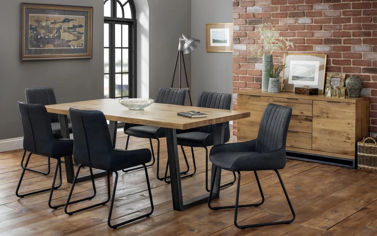 7-Piece Dining Set with 6 Chairs - Natural, Oak image