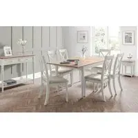 7-Piece Dining Set with Extension - Natural, Oak