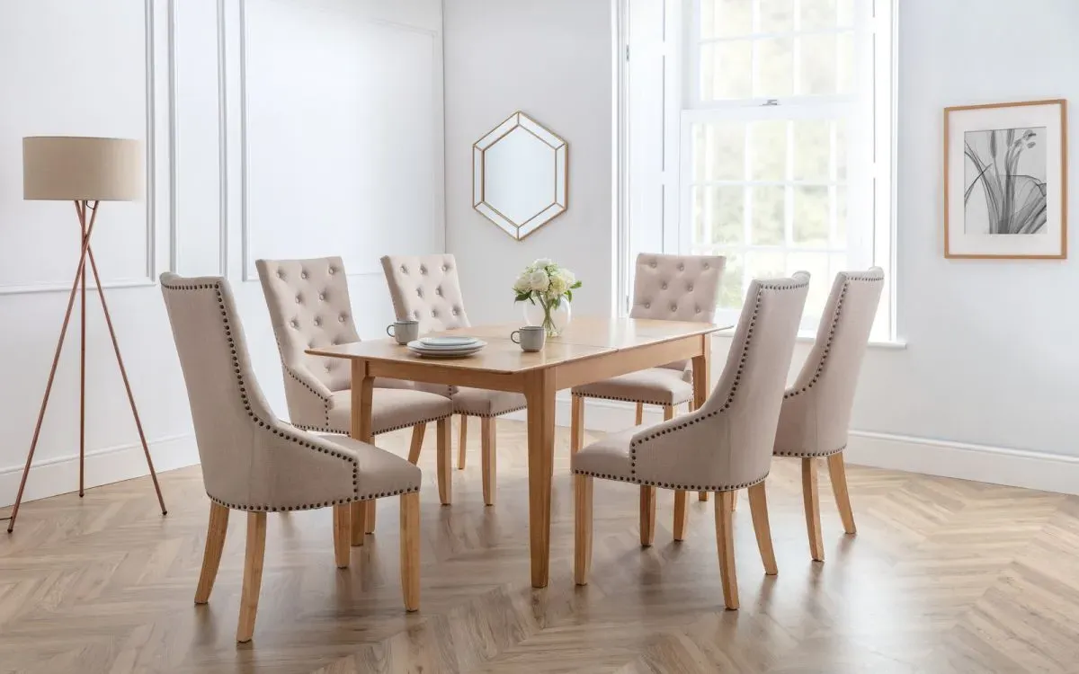 7-Piece Dining Set with Extension - Natural, Oak image