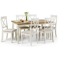 7-Piece Extending Dining Set - Ivory, Oak