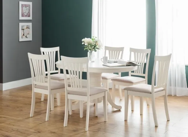 7-Piece Extending Dining Set - Ivory, Wood