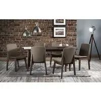 7-Piece Extending Dining Set - Walnut, Beech