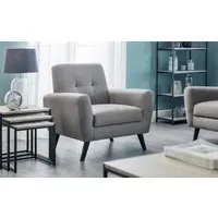 Armchair Compact Retro - Grey, Fabric