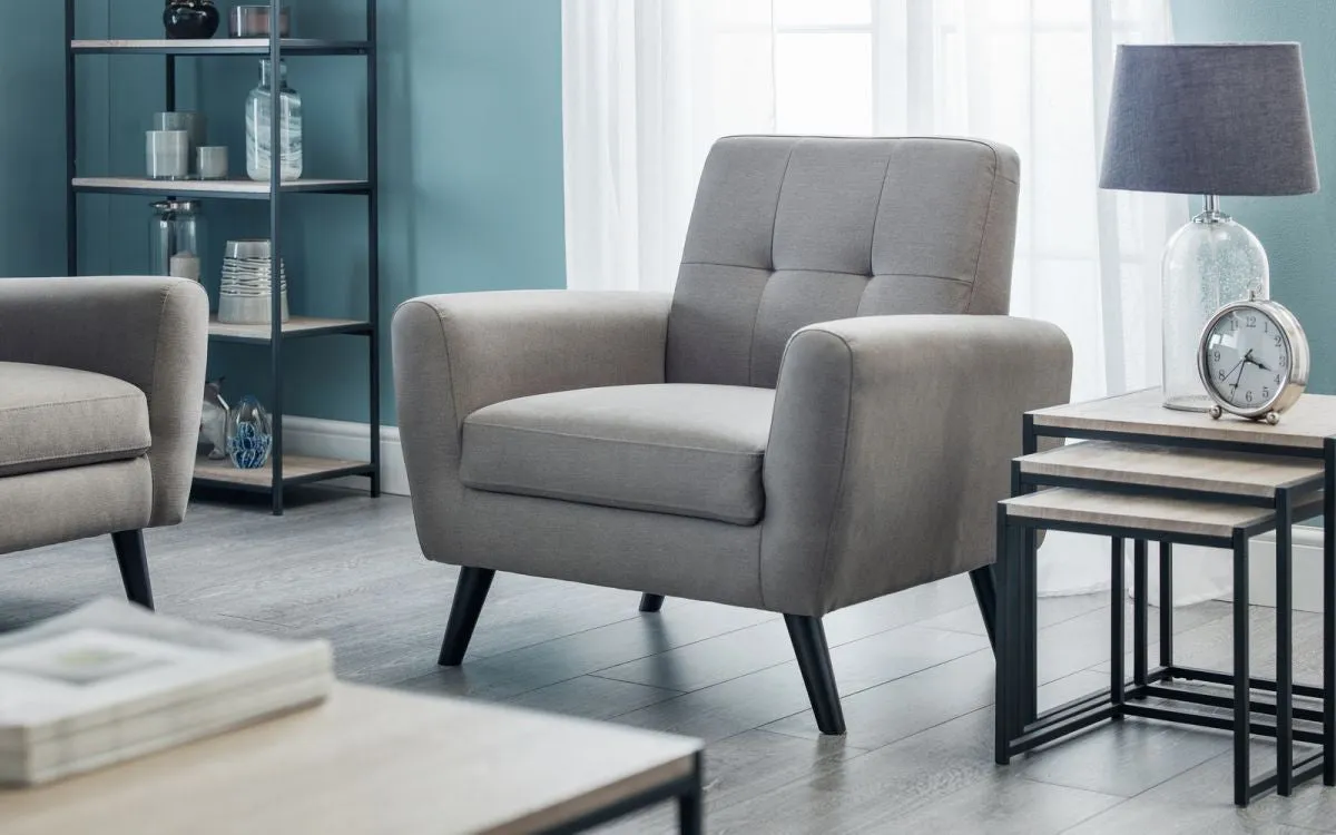 Armchair Compact Retro - Grey, Fabric image