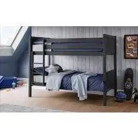Bunk Bed with Panelled Design - Anthracite, Pine