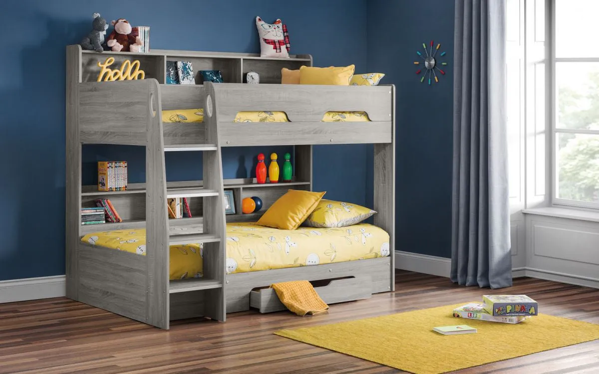 Bunk Bed with Storage - Grey, Chipboard image
