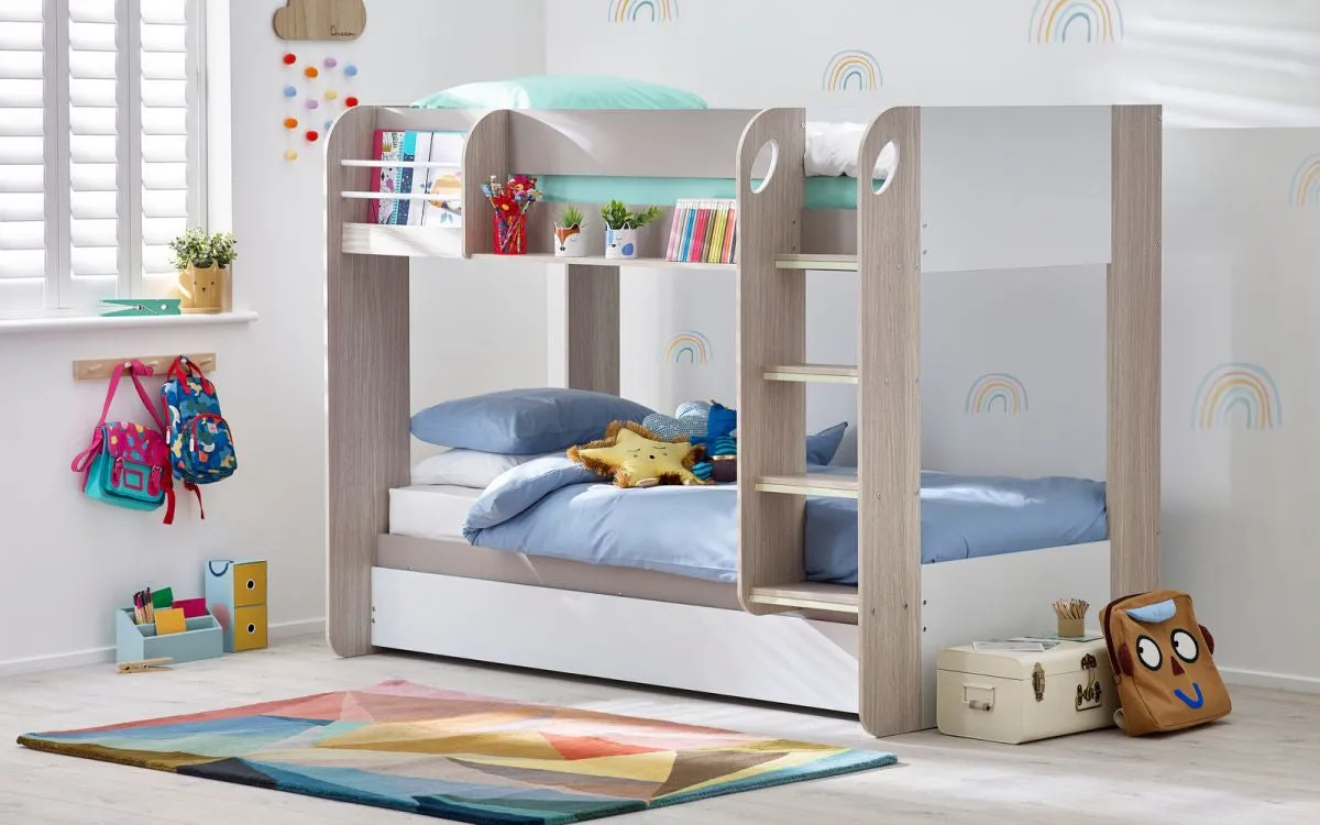 Bunk Bed with Trundle - Taupe, Particleboard image